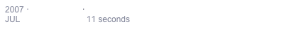 2007 · ANIMATION · HEARTBEAT
JUL                            11 seconds